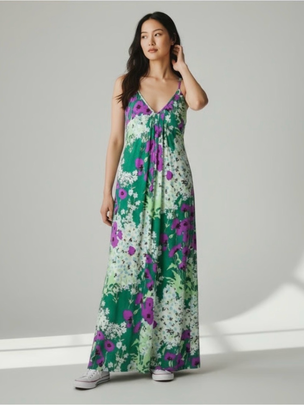 Vintage free people maxi floral dress sz small